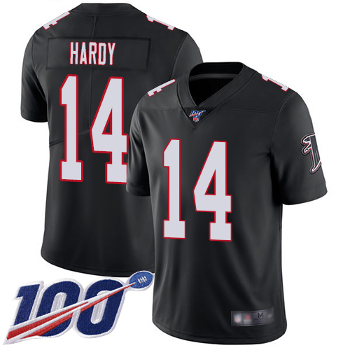 Atlanta Falcons Limited Black Men Justin Hardy Alternate Jersey NFL Football #14 100th Season Vapor Untouchable->women nfl jersey->Women Jersey